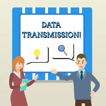 Handwriting text Data Transmission. Concept meaning sending data electronical イラスト素材