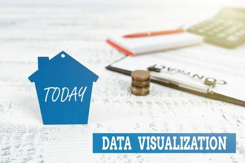 Handwriting text Data Visualization. Business idea representation of information Stock Photos
