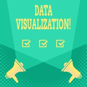Handwriting text Data Visualization. Concept meaning representation of Stock Illustration