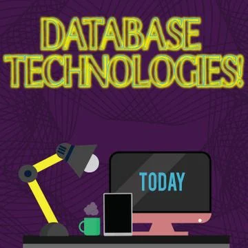 Handwriting text Database Technologies. Concept meaning Organization of a イラスト素材