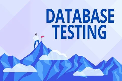 Handwriting text Database Testing. Business overview involves the retrieved Stock Illustration