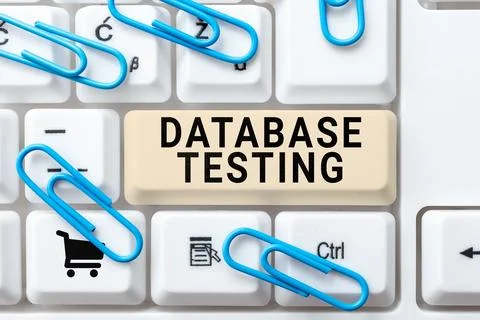 Handwriting text Database Testing. Concept meaning involves the retrieved values Stockfoto's