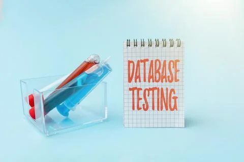 Handwriting text Database Testing. Conceptual photo involves the retrieved Stockfoto's