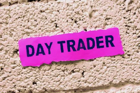 Handwriting text Day Trader. Concept meaning A person that buy and sell Stock Photos