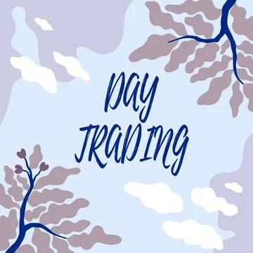 Handwriting text Day Trading. Internet Concept securities specifically buying Stock Illustration