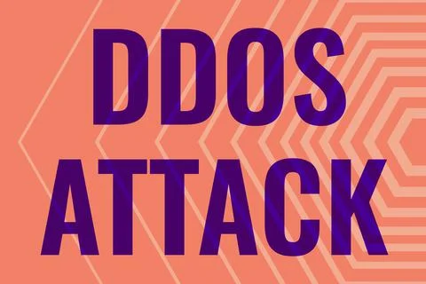 Handwriting text Ddos Attack. Business overview disturbed access to the normal イラスト素材