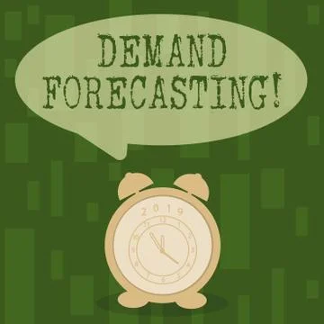 Handwriting text Deanalysisd Forecasting. Concept meaning predict customer Stock Illustration