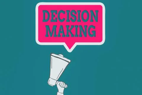 Handwriting text Decision Making. Concept meaning to choose the best option to Stock Illustration