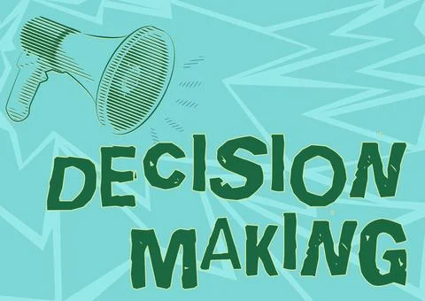 Handwriting text Decision Making. Concept meaning to choose the best option to Stock Illustration