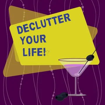 Handwriting text Declutter Your Life. Concept meaning remove unnecessary items Stock Illustration