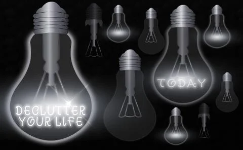 Handwriting text Declutter Your Life. Concept meaning To eliminate extraneous Stock Illustration