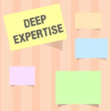 Handwriting text Deep Expertise. Concept meaning Great skill or broad knowledge Stock Illustration