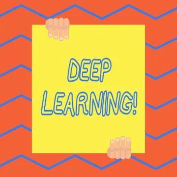 Handwriting text Deep Learning. Concept meaning the collection of algorithms Stock Illustration