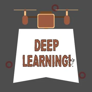 Handwriting text Deep Learning. Concept meaning the collection of algorithms Illustrazione stock