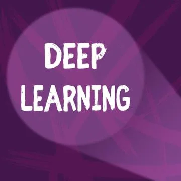 Handwriting text Deep Learning. Concept meaning Hierarchical Abstractions Stock Illustration