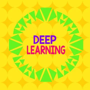 Handwriting text Deep Learning. Concept meaning the collection of algorithms Stock Illustration