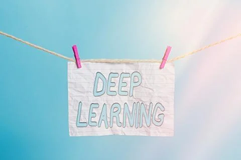 Handwriting text Deep Learning. Concept meaning Hierarchical Abstractions Foto stock