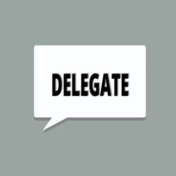 Handwriting text Delegate. Concept meaning demonstrating sent or authorized Stockillustratie
