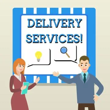 Handwriting text Delivery Services. Concept meaning the transport of items Stock Illustration