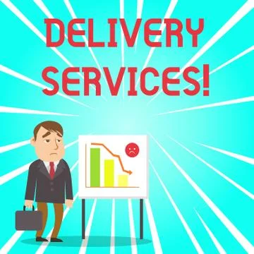 Handwriting text Delivery Services. Concept meaning the transport of items Stock Illustration