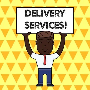Handwriting text Delivery Services. Concept meaning the transport of items Stockillustratie