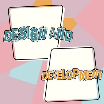 Handwriting text Design And Development. Business approach Defining the 스톡 일러스트