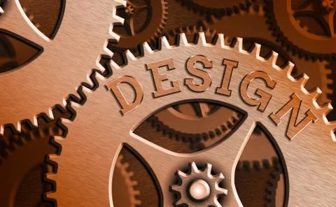 Handwriting text Design. Concept meaning plan drawing produced to show look Stock Illustration