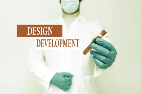 Handwriting text Design Development. Word Written on technical aspects of Stock-Fotos