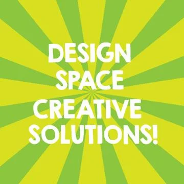Handwriting text Design Space Creative Solutions. Concept meaning Creativity Illustrazione stock