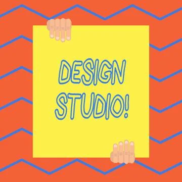Handwriting text Design Studio. Concept meaning workplace for designers and Illustrazione stock