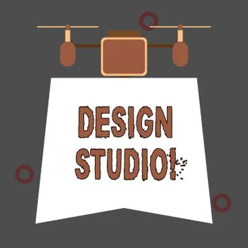 Handwriting text Design Studio. Concept meaning workplace for designers and Stock Illustration