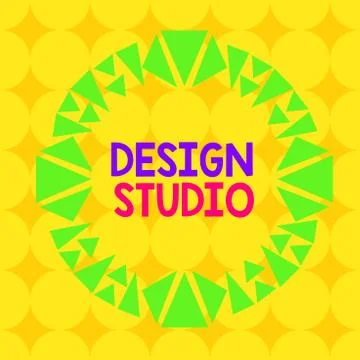Handwriting text Design Studio. Concept meaning workplace for designers and Illustrazione stock