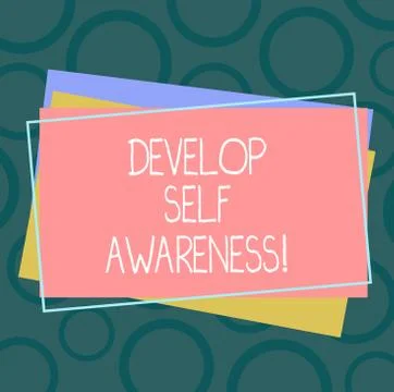 Handwriting text Develop Self Awareness. Concept meaning Improve sharp 스톡 일러스트