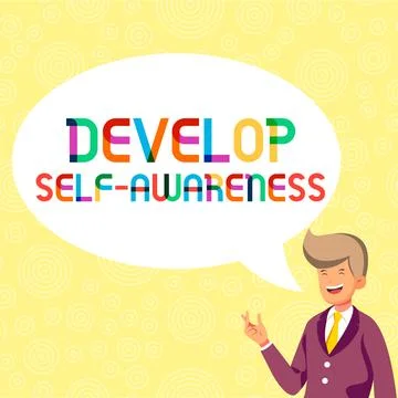 Handwriting text Develop Self Awareness. Business concept Improve sharp Illustrazione stock