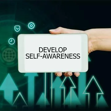Handwriting text Develop Self Awareness. Business idea Improve sharp realization Stock Photos