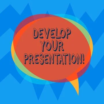 Handwriting text Develop Your Presentation. Concept meaning improve the public 스톡 일러스트