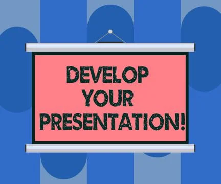 Handwriting text Develop Your Presentation. Concept meaning improve the public 库存插图