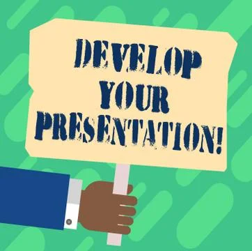 Handwriting text Develop Your Presentation. Concept meaning improve the public Illustrazione stock