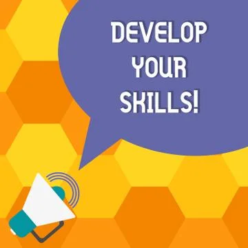 Handwriting text Develop Your Skills. Concept meaning improve ability to do Stockillustratie