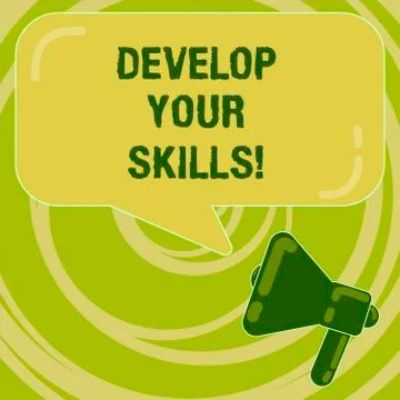 Handwriting text Develop Your Skills. Concept meaning improve ability to do Stockillustratie