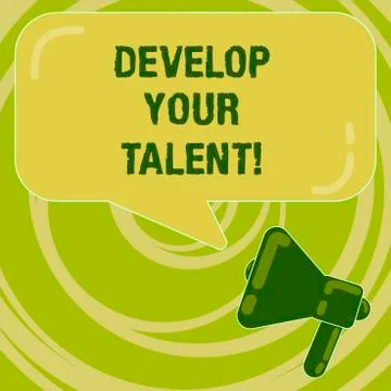 Handwriting text Develop Your Talent. Concept meaning improve natural aptitude 스톡 일러스트