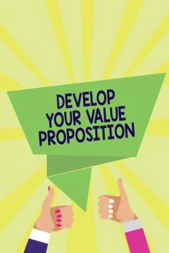 Handwriting text Develop Your Value Proposition. Concept meaning Prepare Stock Illustration