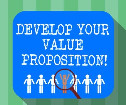 Handwriting text Develop Your Value Proposition. Concept meaning Prepare Stock Illustration