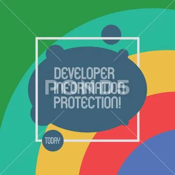 Handwriting text Developer Information Protection. Concept meaning Safeguard Stock Illustration