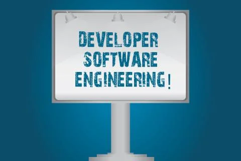 Handwriting text Developer Software Engineering. Concept meaning Forming Stock Illustration