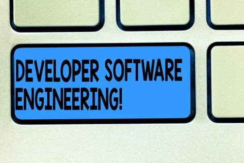 Handwriting text Developer Software Engineering. Concept meaning Forming Foto stock