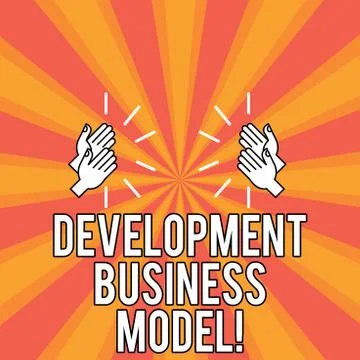 Handwriting text Development Business Model. Concept meaning rationale of how an Stock Illustration