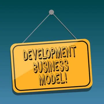 Handwriting text Development Business Model. Concept meaning rationale of how an Stock Illustration