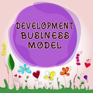 Handwriting text Development Business Model. Internet Concept rationale of how Stock Illustration