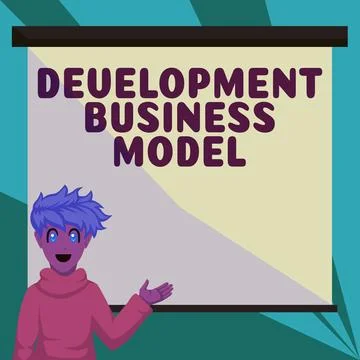 Handwriting text Development Business Model. Internet Concept rationale of how Stock Illustration